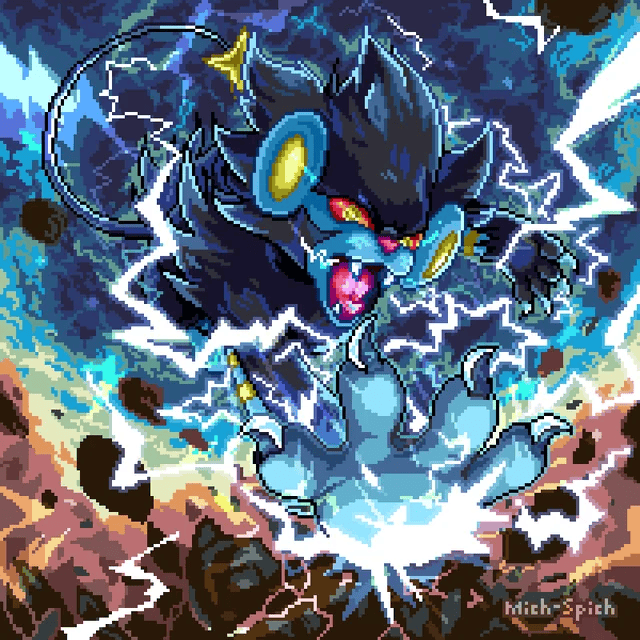 Luxray pixel art by mich-spich